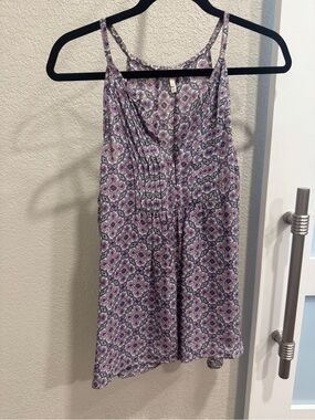 Joie Purple Floral Print Camisole Tank Top